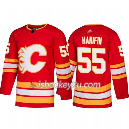 Mænd NHL Calgary Flames Trøje Noah Hanifin 55 Adidas 2018-19 Alternate Authentic